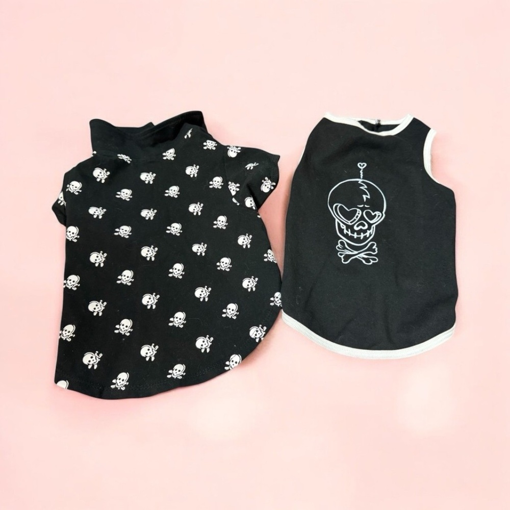 Dog, 2 spring dresses,Size M $12 Each, Black-White, Catrina pattern.!